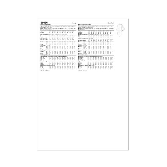 Simplicity S9686 Womens Coat Sewing Pattern With Scarf Variations Sizes 30w-38w - Picture 2 of 3